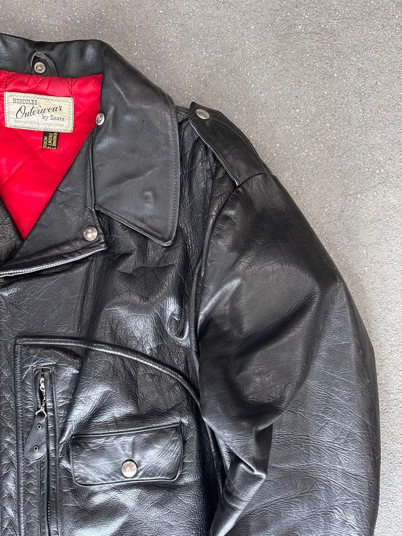 美品50s HERCULES ダブルライダースジャケット ホースハイド 42相当