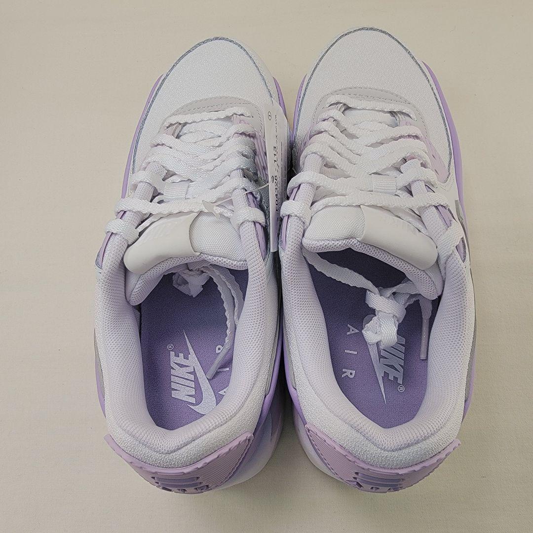 ナイキ ウィメンズ エアマックス90 ホワイト/ラベンダー 23.5cm