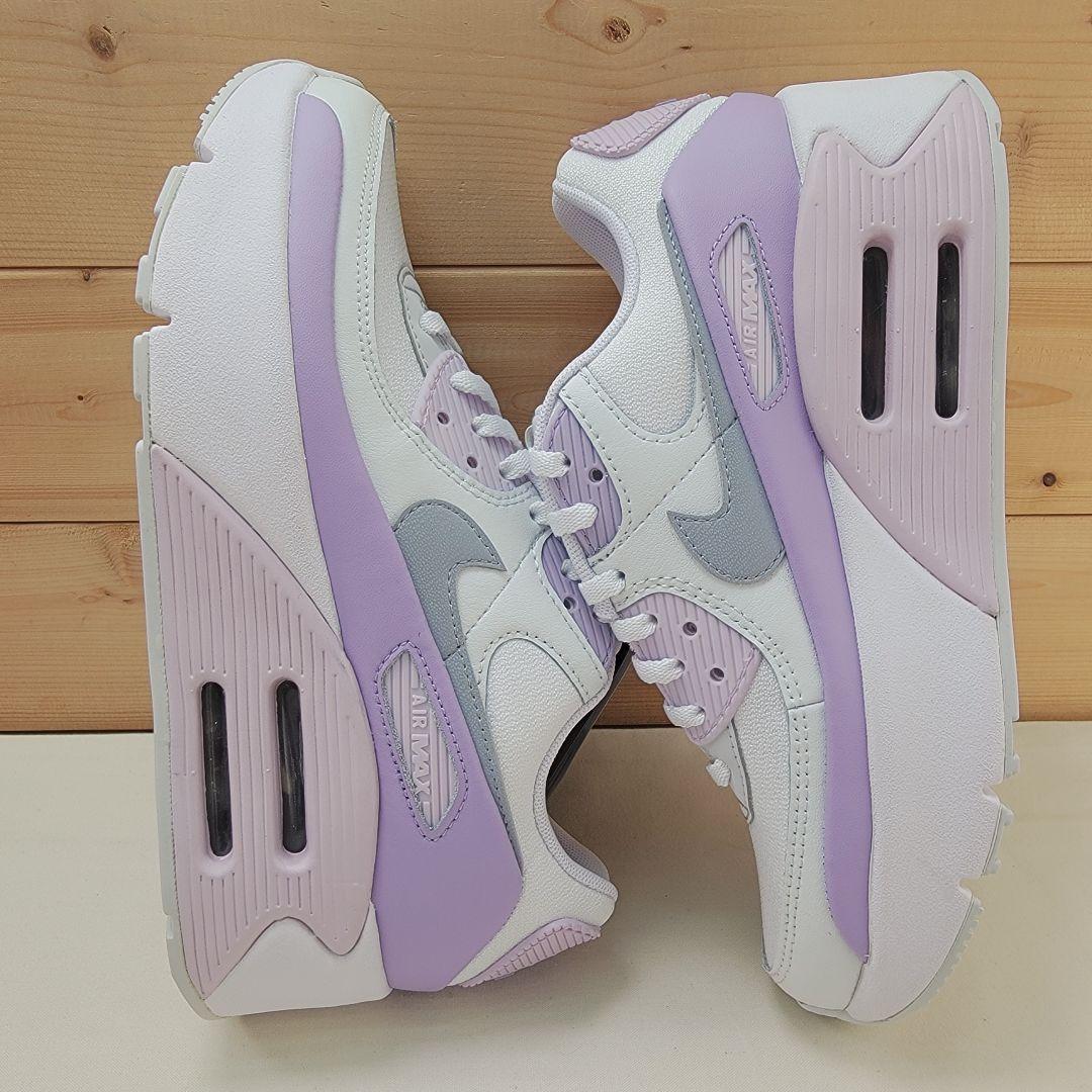 ナイキ ウィメンズ エアマックス90 ホワイト/ラベンダー 23.5cm