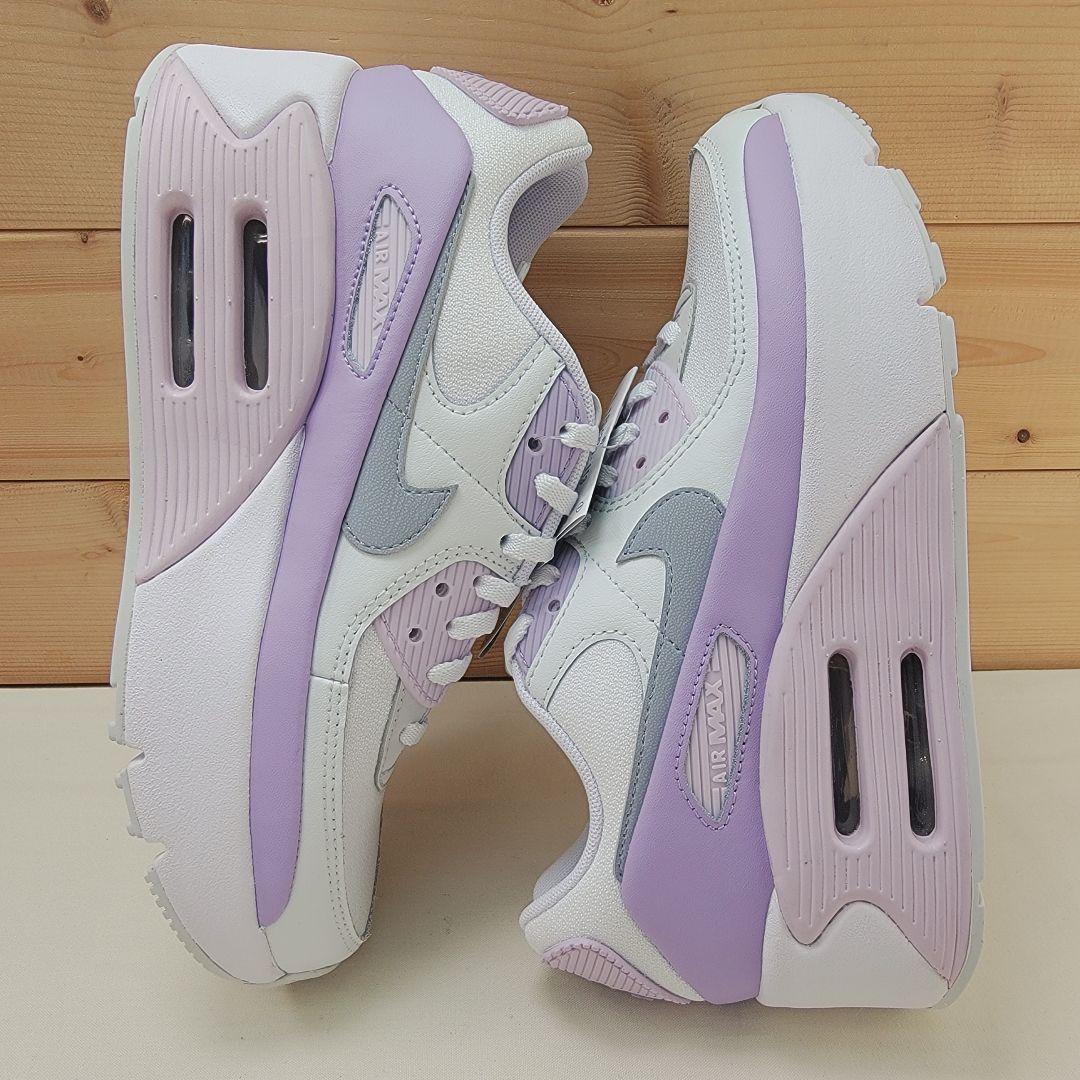 ナイキ ウィメンズ エアマックス90 ホワイト/ラベンダー 23.5cm