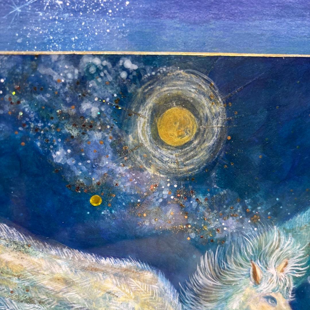 かわぐちゆうこ　額装　宇宙描吾子