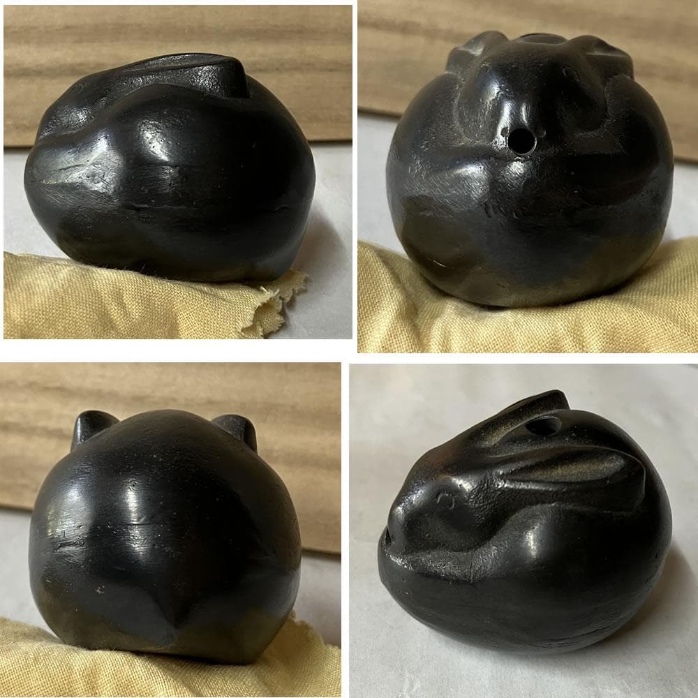 p037 雅覧堂 鋳銅 兎 水滴 共箱 うさぎ ウサギ 書道具 茶道具 - メルカリ