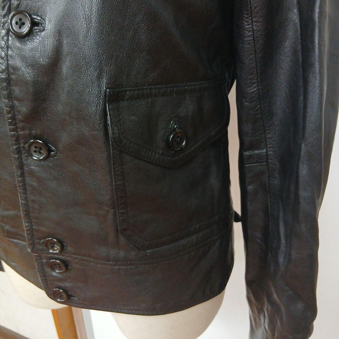 kurin 様専用umii908 ゴードレザー ブラックジャケットドット裏地美品