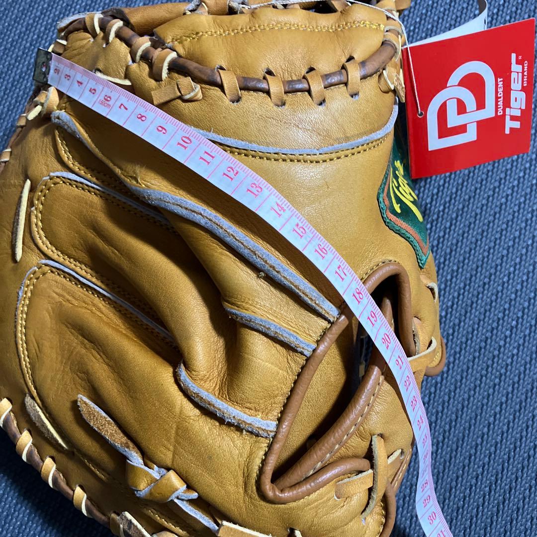 未使用 ミツワタイガー 少年軟式野球用キャッチャーミット 当時物