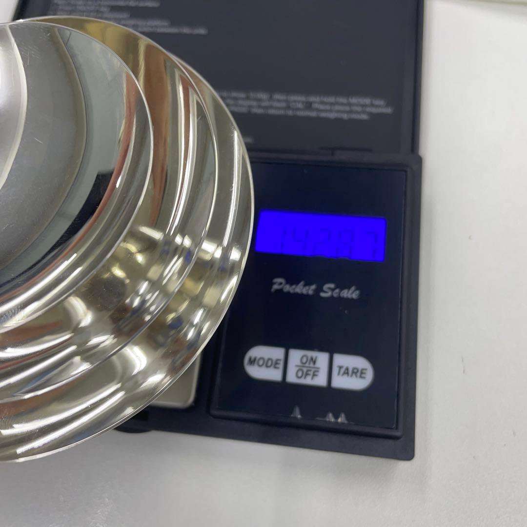 ☆純銀 三重盃☆尚美堂 SV1000 シルバー 142.9g 木箱付き 銀杯 - メルカリ