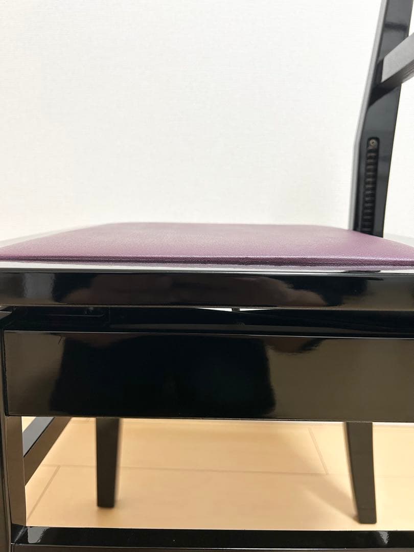 トムソン椅子 ピアノ椅子 黒艶 グランドピアノ アップライトピアノ