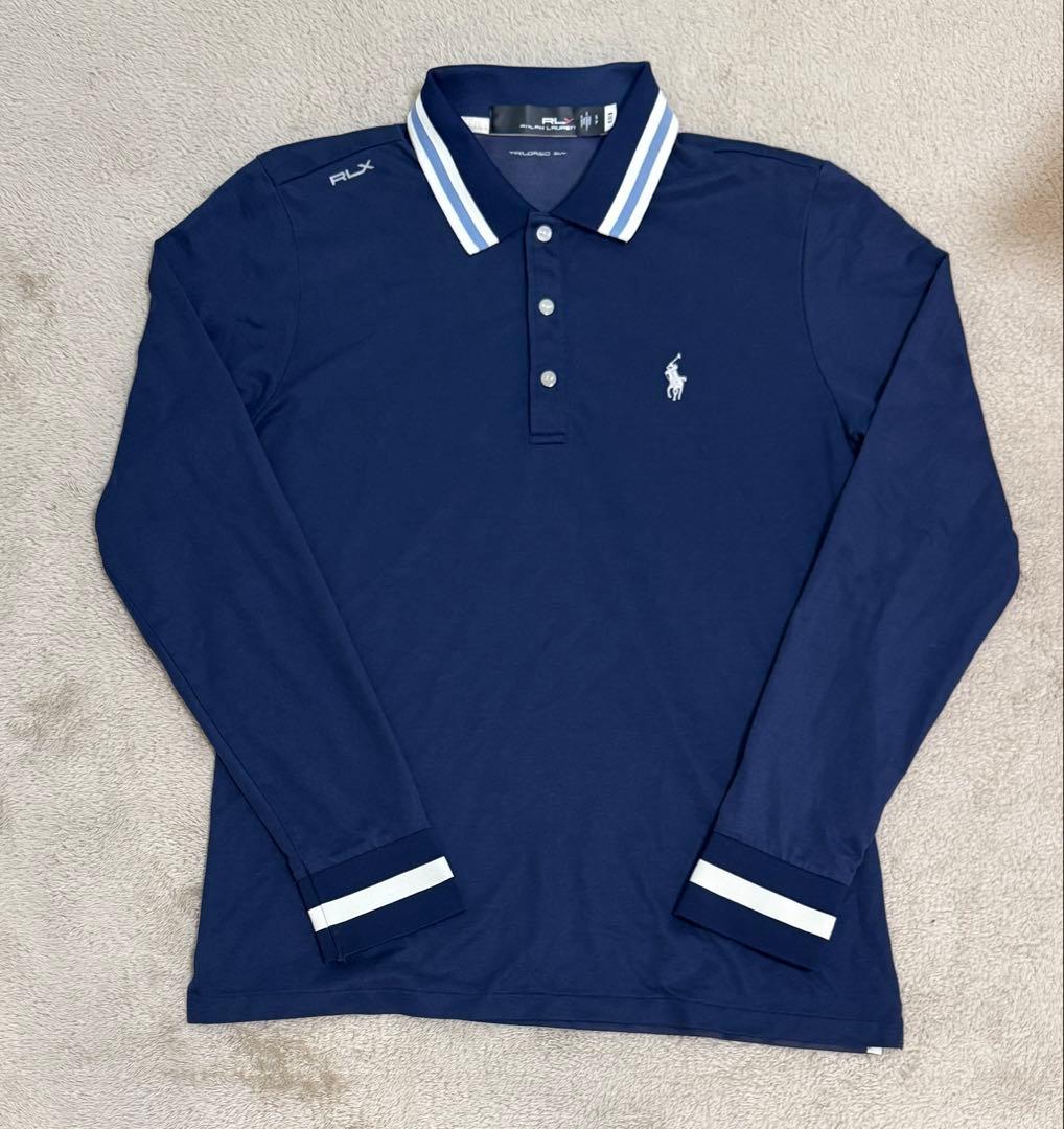 RLX メンズ ポロシャツ 長袖 XSサイズ ネイビー ゴルフウェア - メルカリ