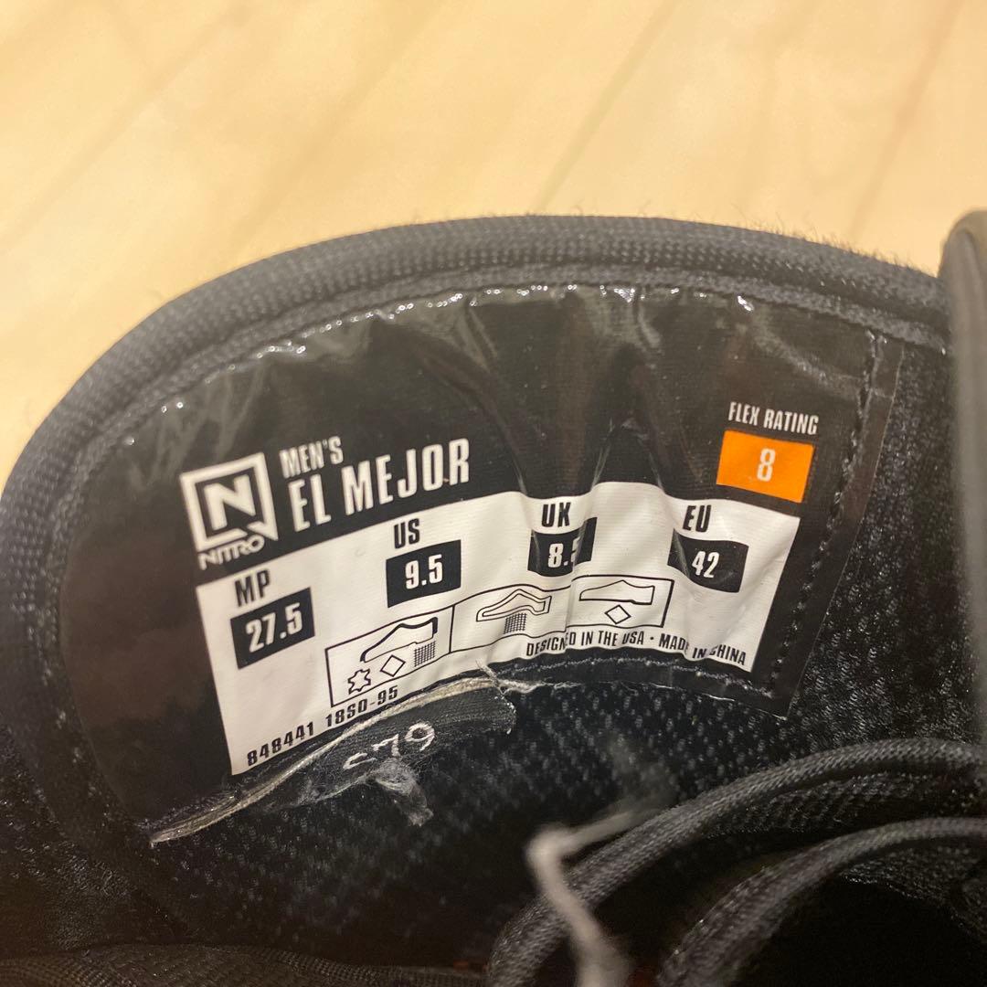【即日発送_送料無料】 スノボブーツ NITRO EL MEJOR 27.5cm
