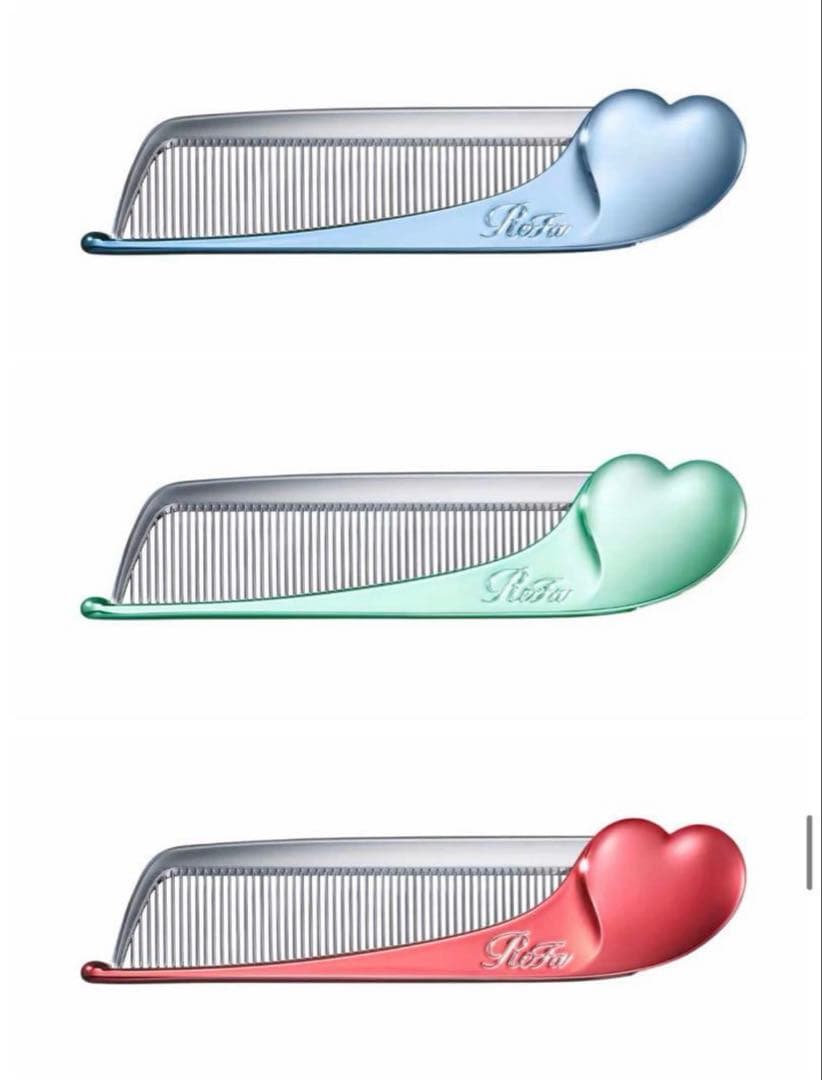 新品 Refa リファ ハートコーム アイラ レッド エメラルド ブルー リファハートコーム アイラ シャインレッド・アクアブルー・エメラルド