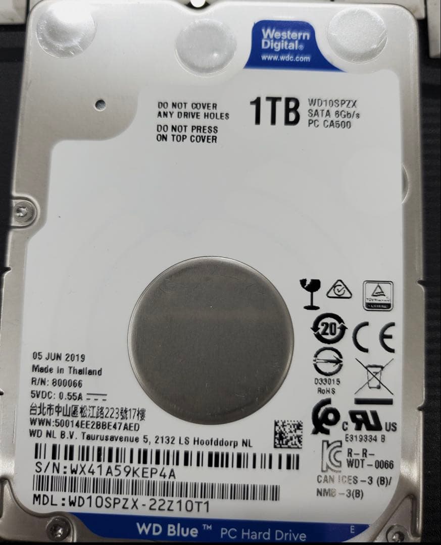 Western Digital WD10SPZX 1TB 内蔵型HDD - メルカリ