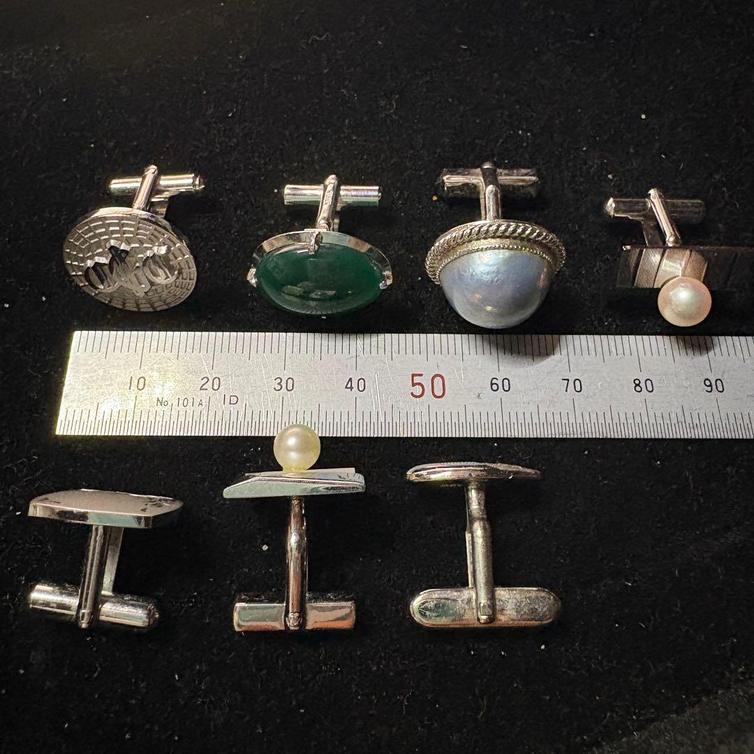 片方】カフス シルバー 純銀 SILVER 7点セット - メルカリ