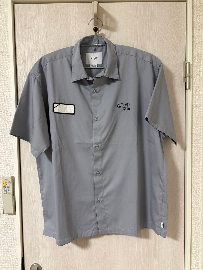 WTAPS ブルー 半袖ワークシャツ サイズ 03 中古・古着通販】WTAPS (ダブルタップス) オープンカラーシャツ ブルー