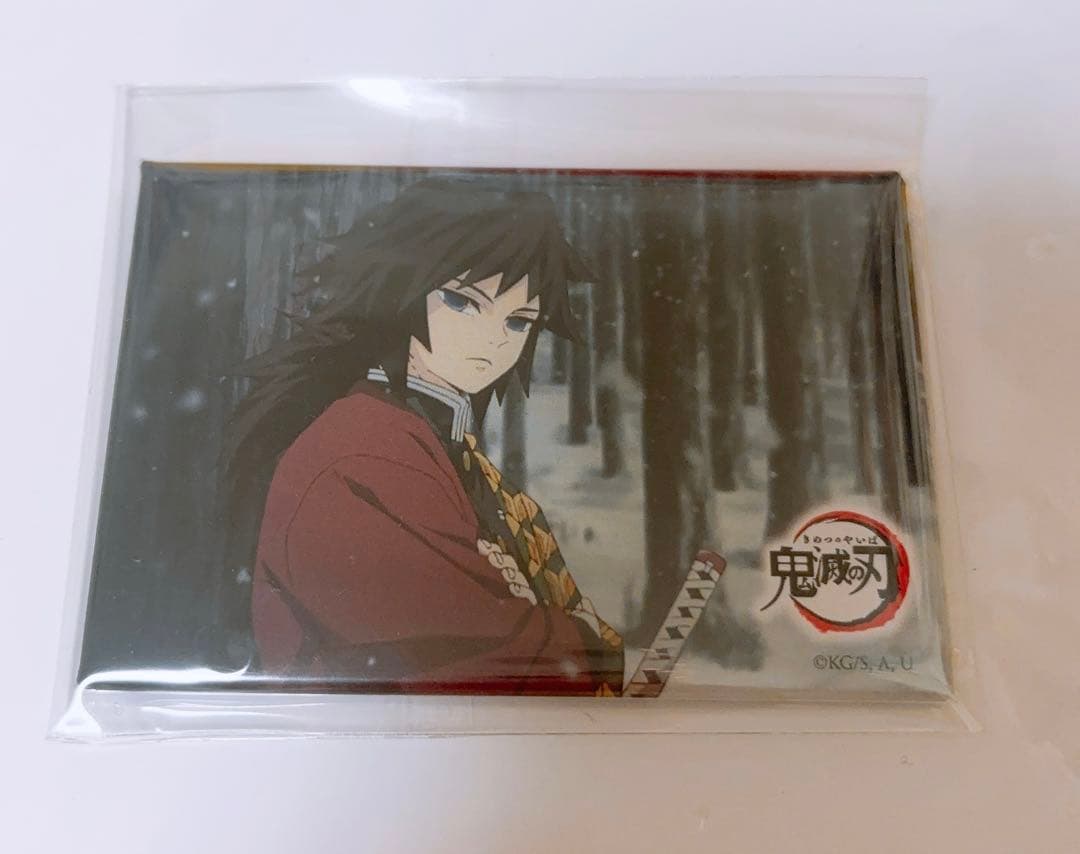 鬼滅の刃 冨岡義勇 スクエアマグネット 鬼滅の刃 鬼滅の刃 富岡義勇 雪の中のイラストスクエアマグネット