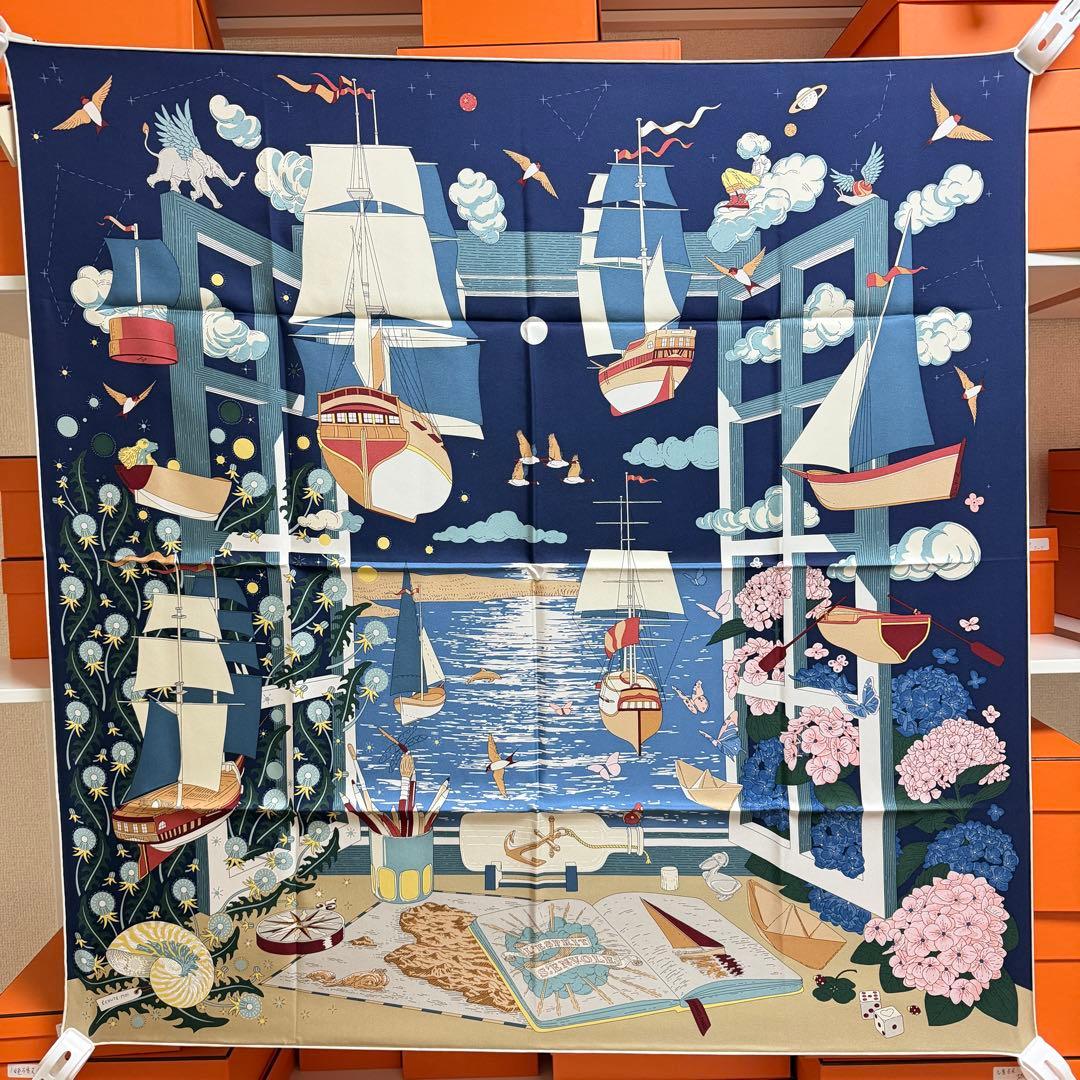 エルメス Hermes カレ90 《エスプリの旅立ち》03新品未使用品