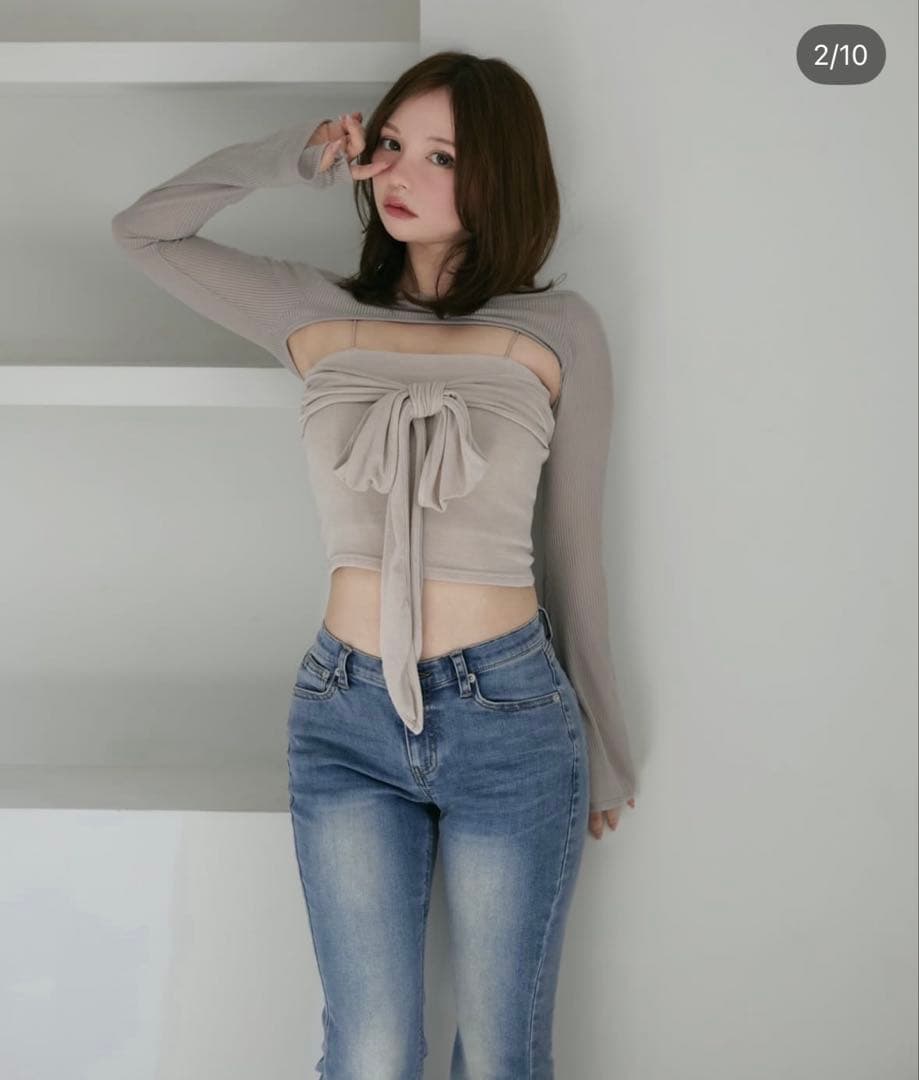 ANDMARY Shayla ribbon tops - メルカリ