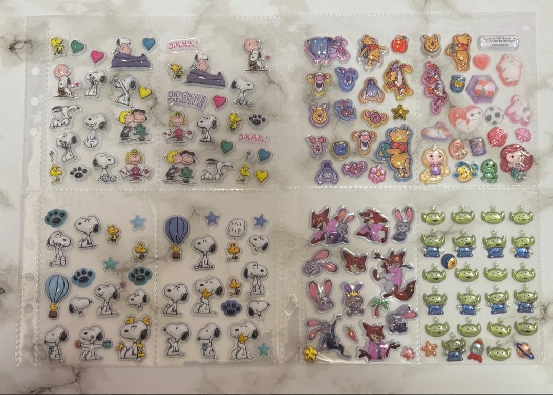 み*ー様 引退品 シール帳 完成品 A5 6穴バインダー 12ページ キティ