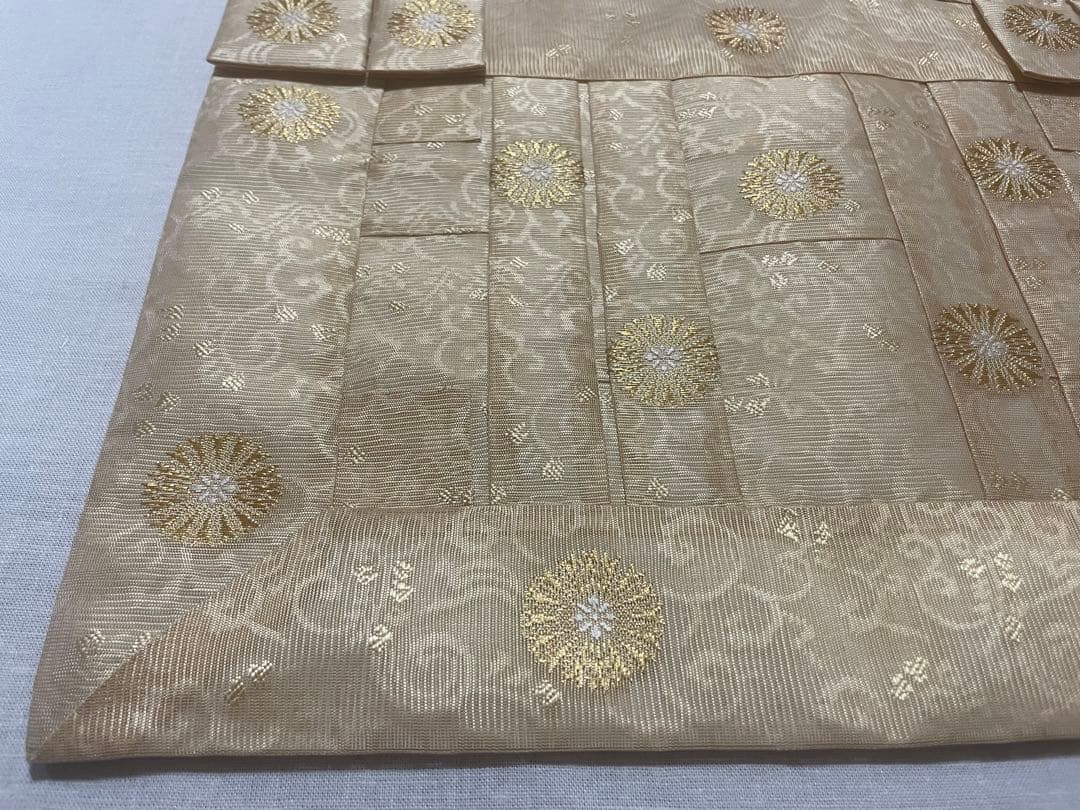 正絹　金砂　薄橙　臨済宗　1尺絡子