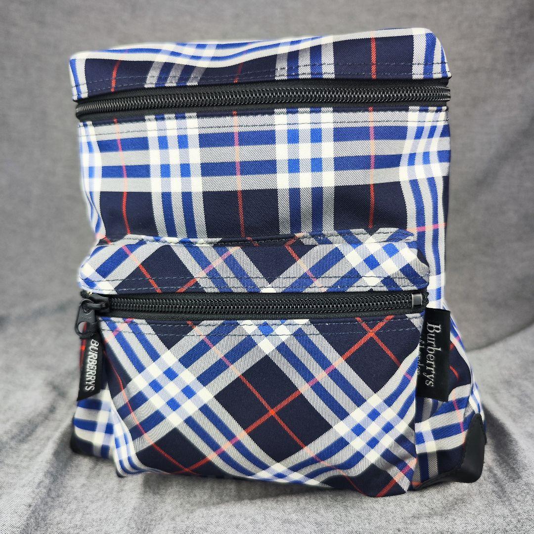 バーバリー リュック チェック柄 キッズ ネイビー ブルー SALE：70%OFF】 送料無料 通園リュック 撥水・軽量タイプ タータン