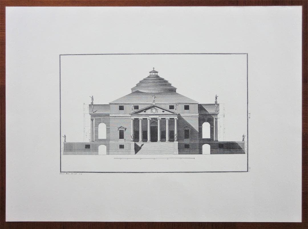 イタリア ルネサンス期の名建築家パッラーディオ 図面3枚 バシリカとラ