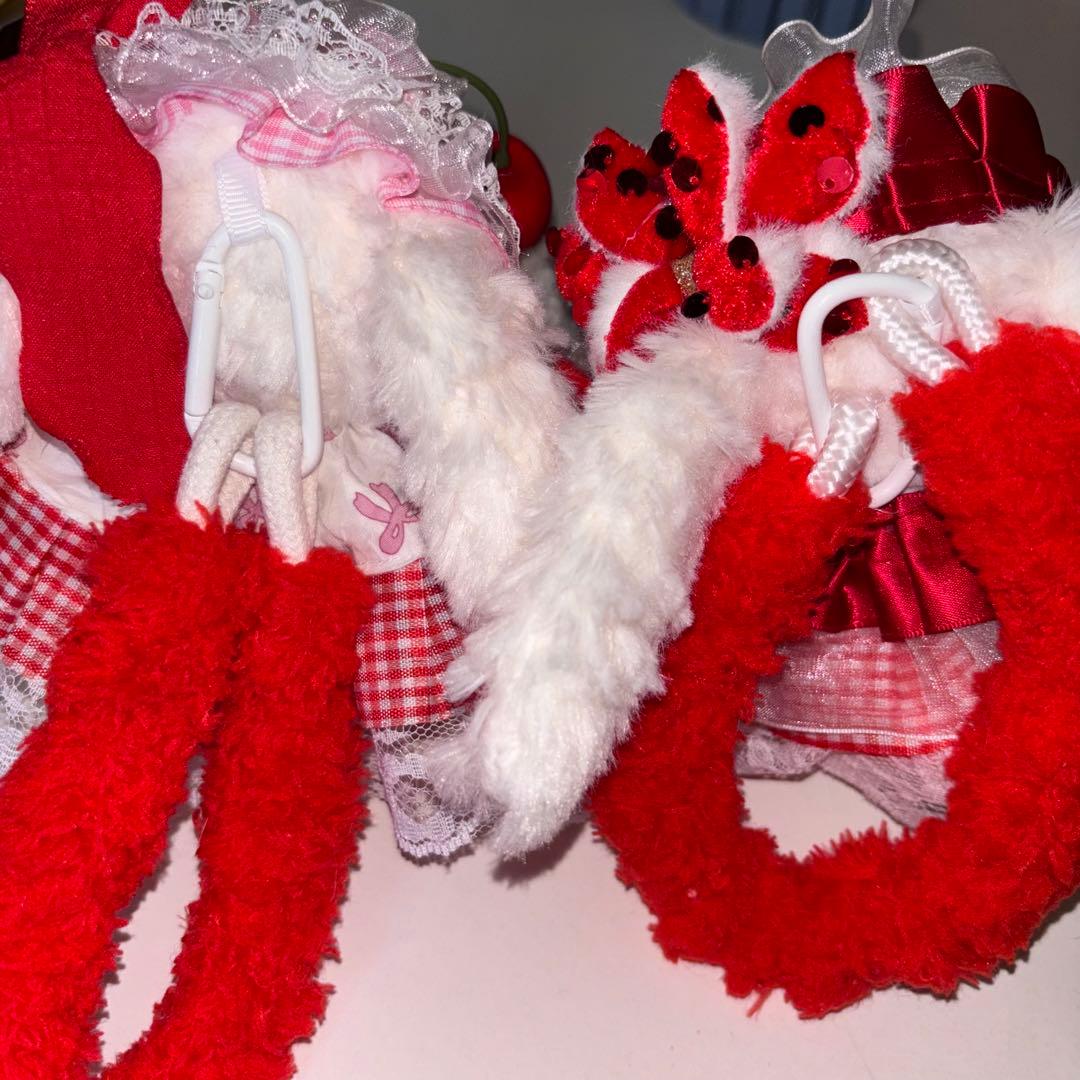 うさぎ　ねこ　ぬいぐるみ　ドール　キーホルダー　まとめ売り　フリル　レース