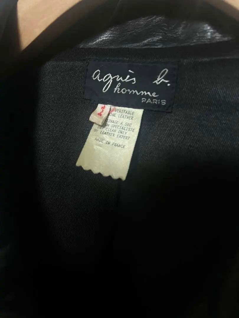 アニエスベーオム トラッカー レザージャケット アーカイブ - メルカリ