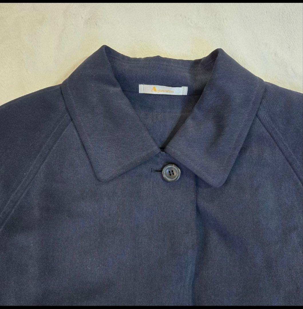 アクアスキュータム シルク100% ステンカラーコート ライナーL - メルカリ