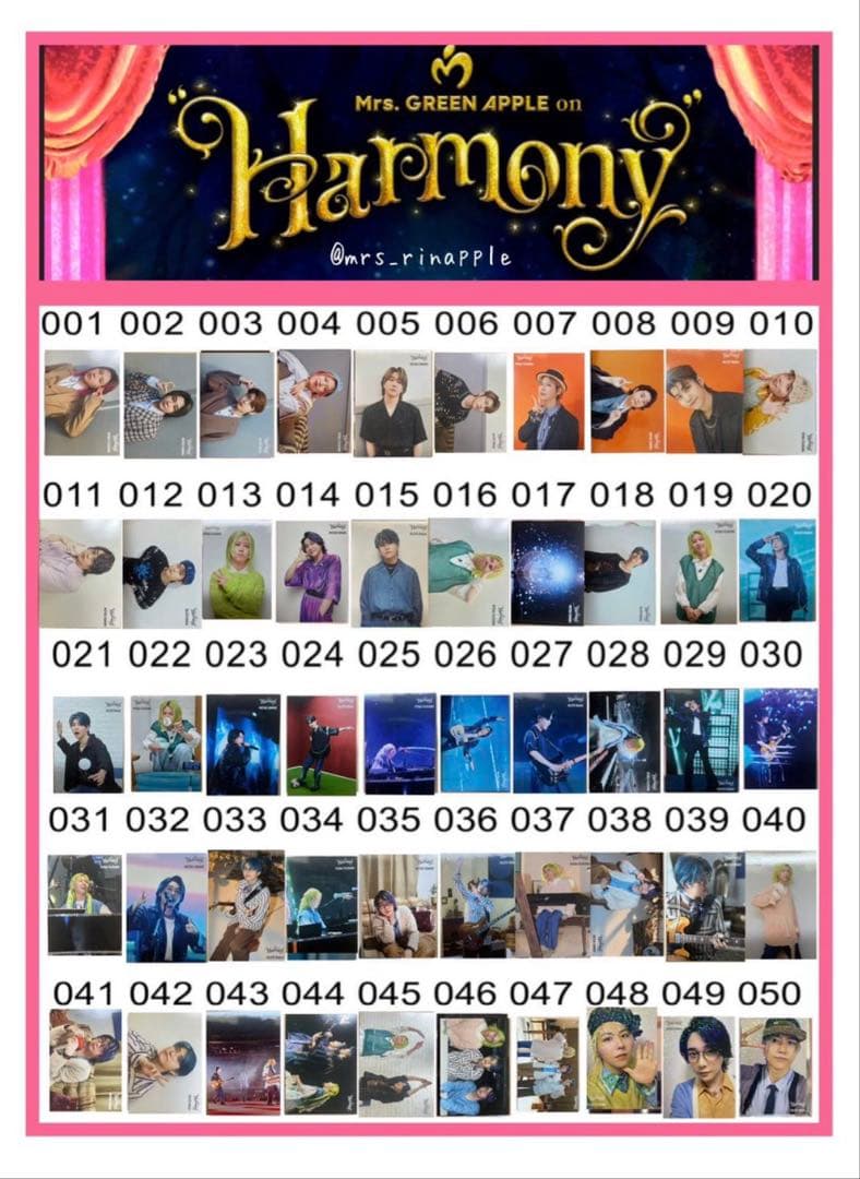 Mrs. GREEN APPLE ミセス フォトカ