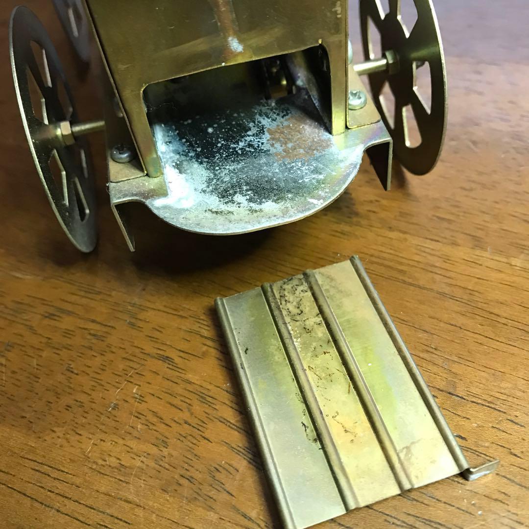 【レトロ‼️】金属製 蒸気機関車 動力式 4輪