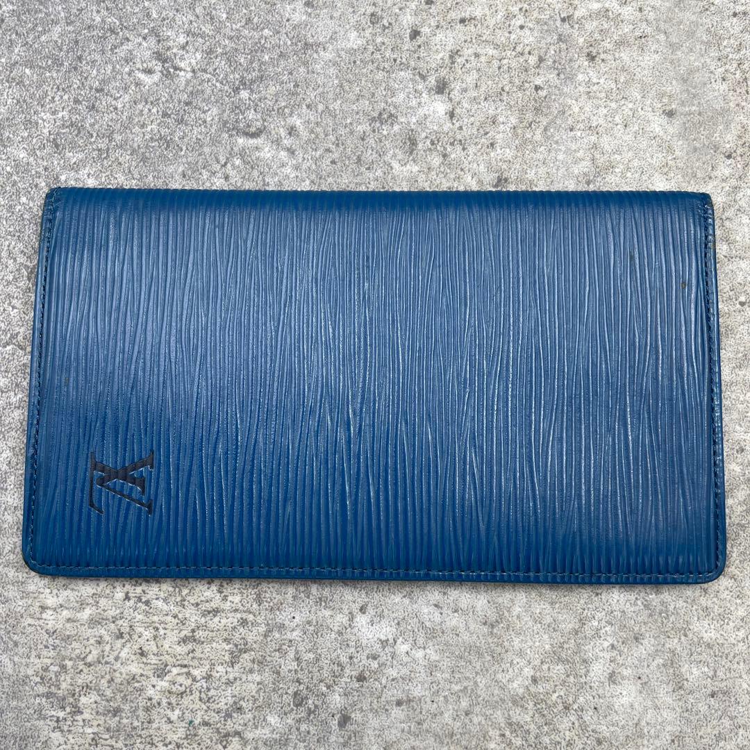 微美品】LOUIS VUITTON ルイヴィトン 長財布 エピ 青 レザー - メルカリ