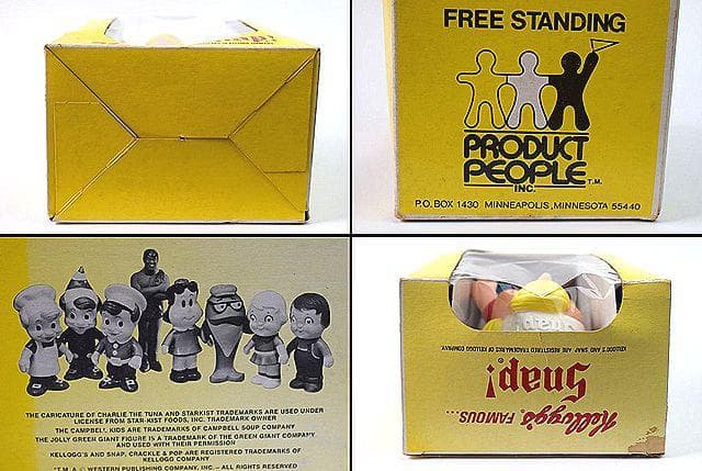 レア 手下げ 箱付！1970’s ケロッグ スナップ ソフビ ビンテージ TOY