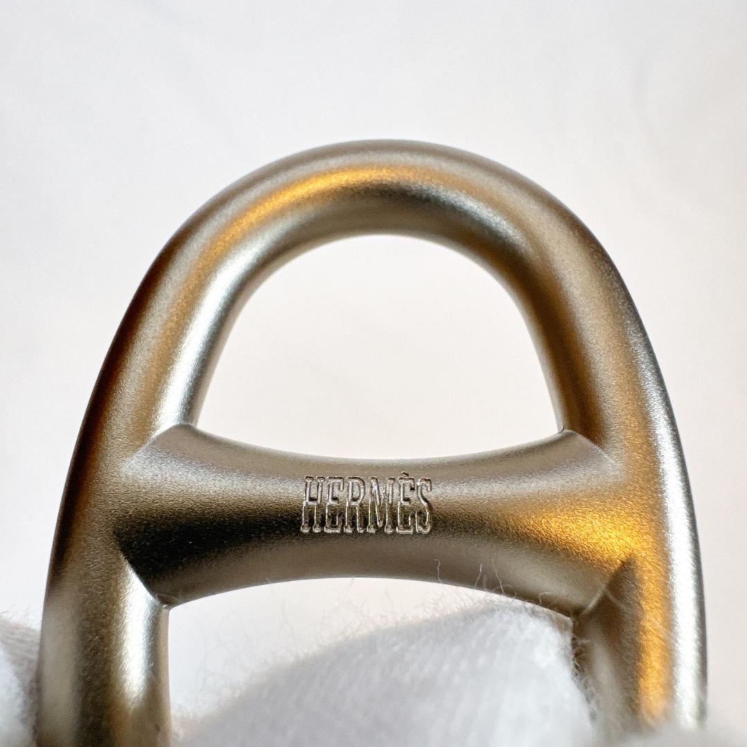 HERMES スカーフリング シェーヌダンクル マットシルバー【エルメス