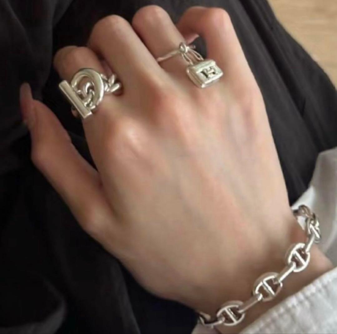 新品未使用 エルメス シェーヌダンクル リング 《クロワゼット》 GM 54