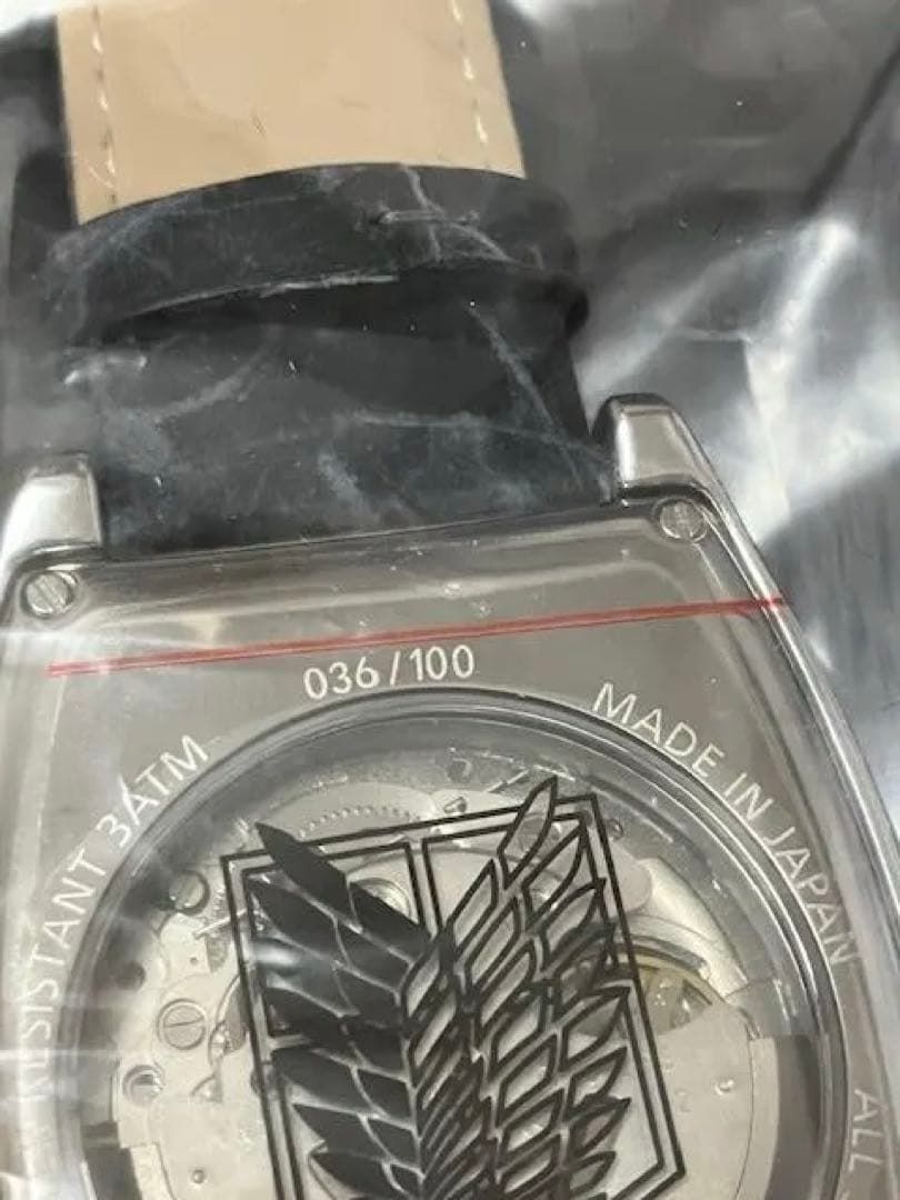 進撃の巨人　コラボ 「和紙」を使用した日本製の機械式腕時計　エレン　モデル