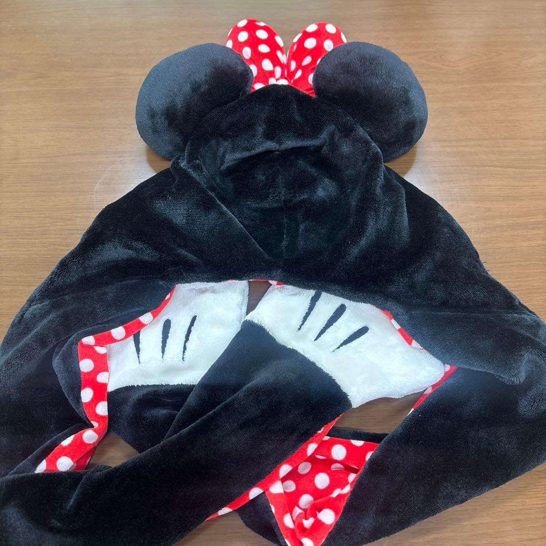 ディズニー　ミニーちゃんマフラーキャップ