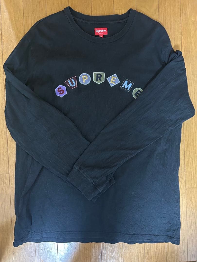 Supreme ブラック 長袖カットソー XL - メルカリ