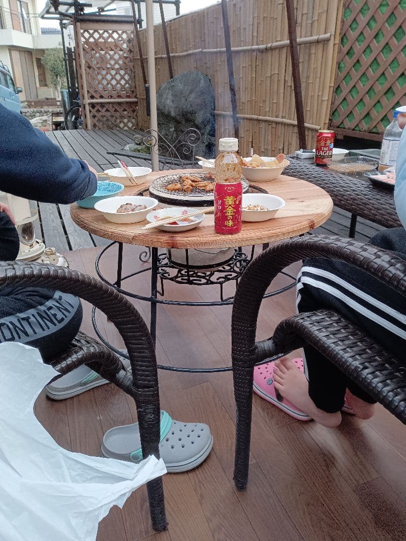 バーベキューテーブル ストーブテーブル 七輪テーブル 丸テーブル