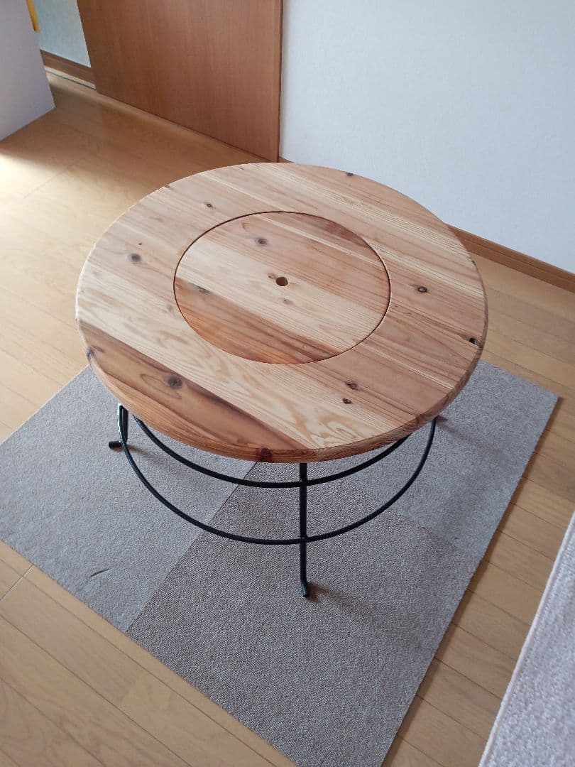 バーベキューテーブル ストーブテーブル 七輪テーブル 丸テーブル