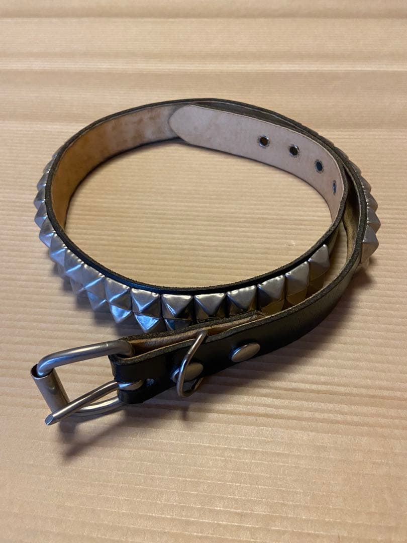 WENDY’S ウェンディーズ　 2連スタッズベルト　S 希少 WENDY'S ウェンディーズ 2連 スタッズベルト イングランド製 白