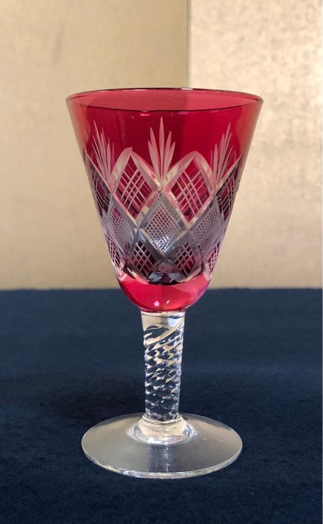 《R》ガラス工芸 江戸切子 グラス5客 木箱　250925あ4