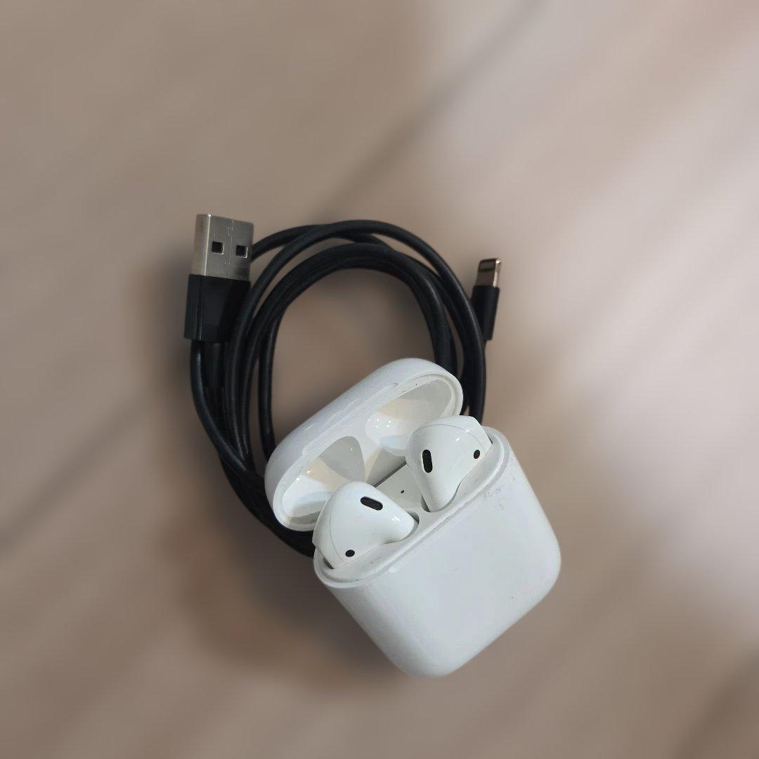 動作確認済】AirPods 本体 第一世代 充電ケーブル付き - メルカリ