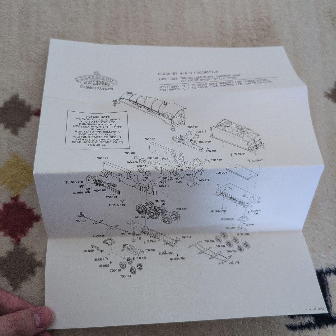 BACHMANN THOMPSON CLASS B1 61002 蒸気機関車