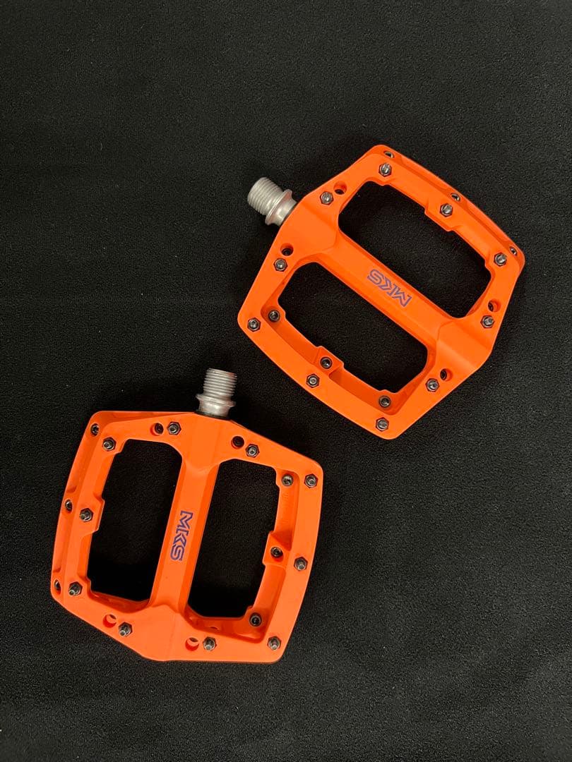 (絶版品)ミカシマMKS 三ヶ島フラットペダル GAUSS オレンジ GAUSS | 自転車ペダルの三ヶ島製作所