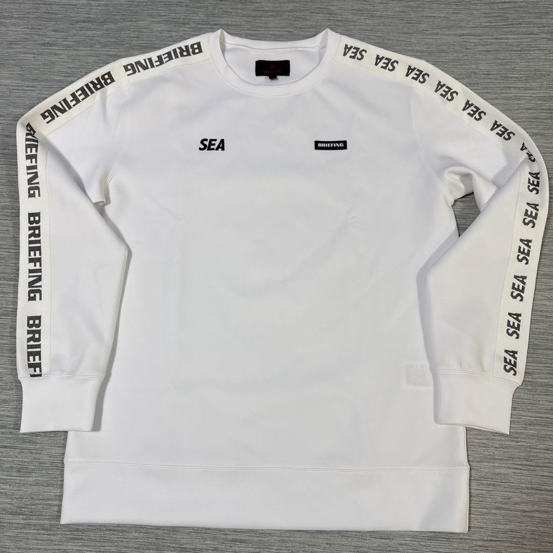 美品　WIND AND SEA × BRIEFING サイドロゴ　トレーナー 美品 WIND AND SEA × BRIEFING サイドロゴ トレーナー 美品 WIND AND