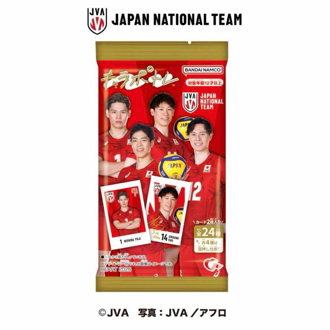 キャラポトレ バレーボール男子日本代表 箔押しサイン入り 石川祐希