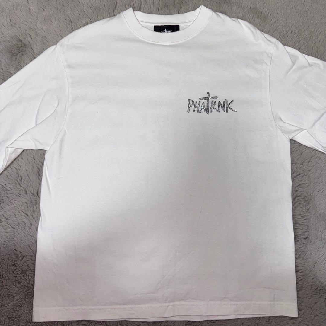 PHATRNK ホワイト ロンT Sサイズ キラキラロゴ - メルカリ