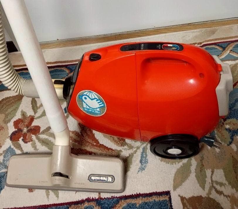 ナショナル掃除機 青いチリプル 隼 床移動型 MC-701c 昭和レトロ 中古