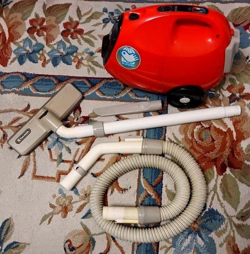 ナショナル掃除機 青いチリプル 隼 床移動型 MC-701c 昭和レトロ 中古