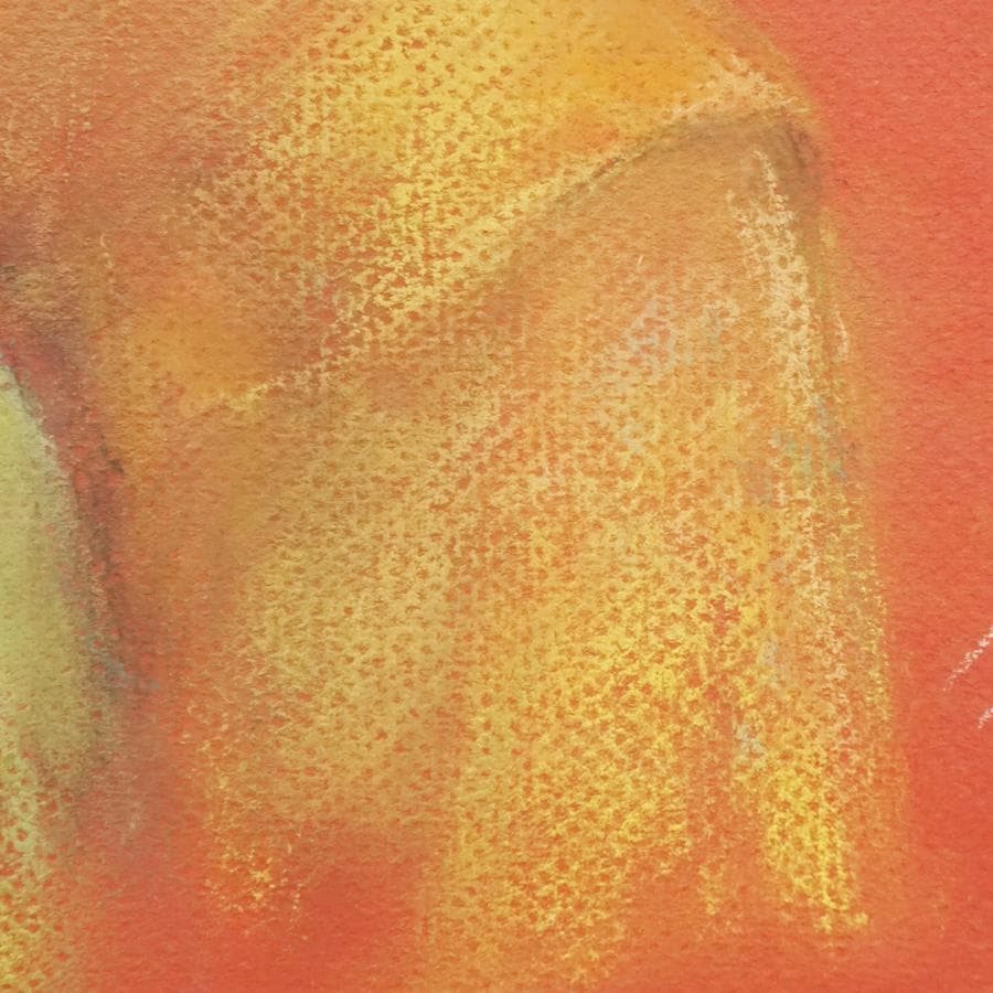 永島公子 パステル画 人物画 絵画 肉筆 額装 美術 芸術 美術品 アート