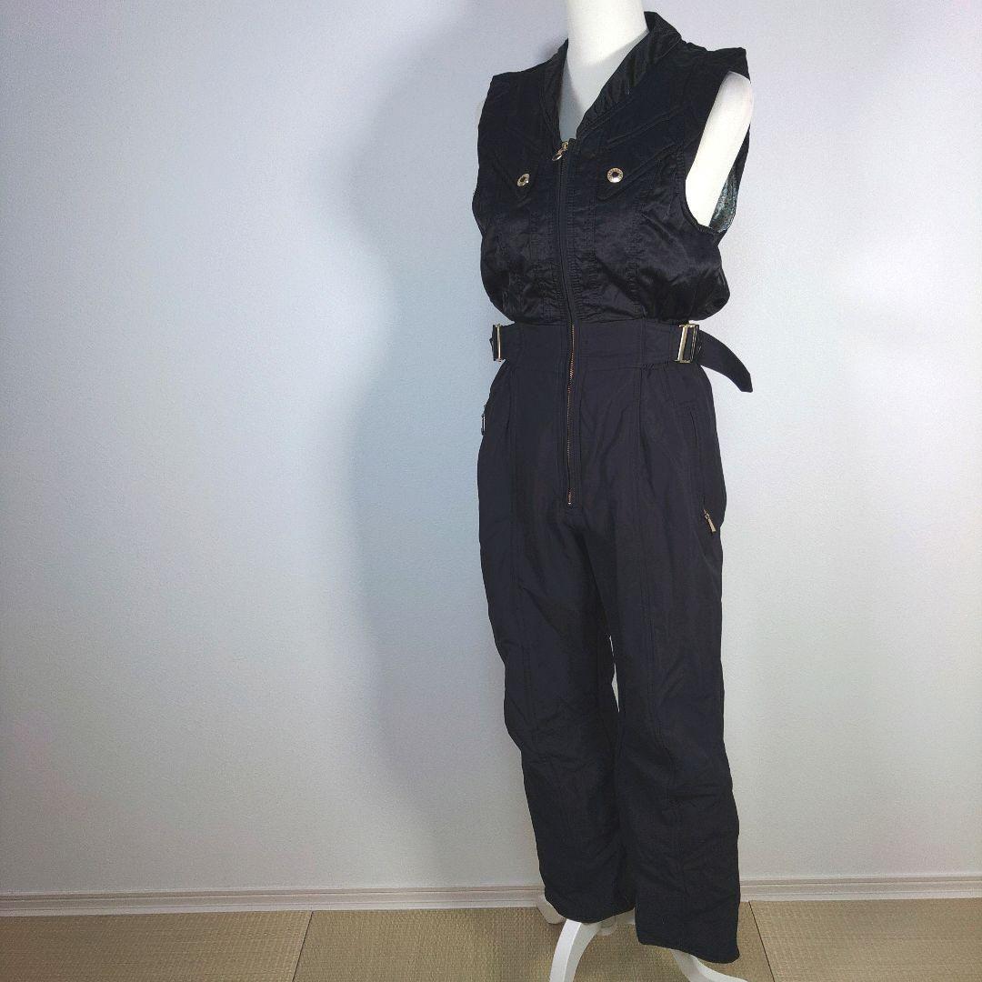 昭和レトロ レディース Mサイズ スキーウェア ブラウン ブラック