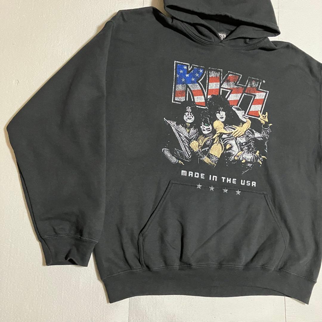 KISS イギリス製「モンスター～地獄の獣神」公式 フーディー 黒XL